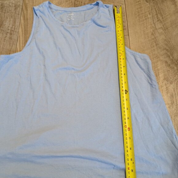 Old Navy baby blue sleeveless tank top shirt L Large 100% Cotton LIKE NEW - Picture 5 of 5